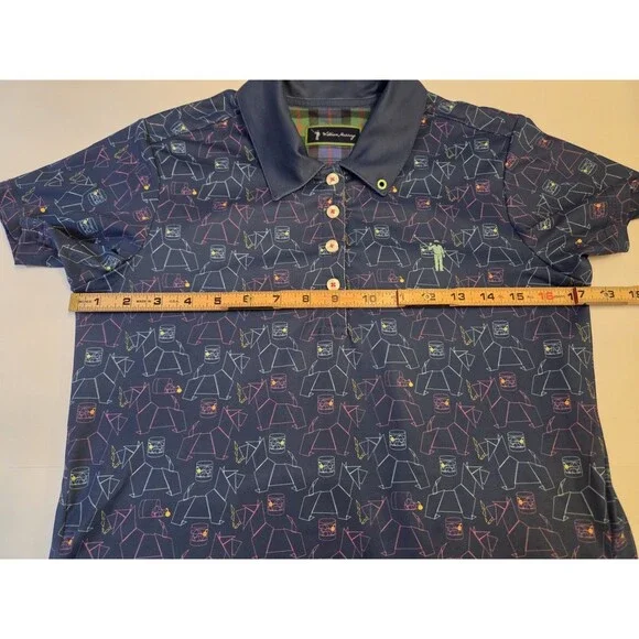 William Murray Golf Dress Women’s Small Blue Print Polo Performance Stretch - Picture 9 of 9